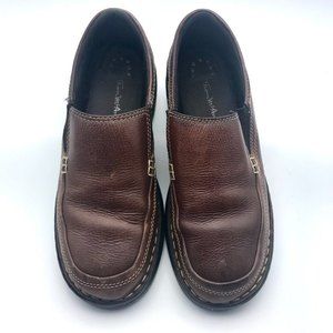 Thom Mcan Women’s Burnt Red Leather Slip on Loafers Flats Comfort Size 8.5